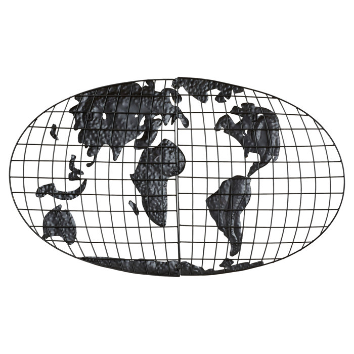 Williston Wall Mounted World Map Sculpture Wall Décor & Reviews